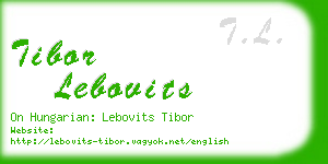 tibor lebovits business card